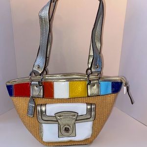 Wicker Coach Multicolored Tropical Purse
